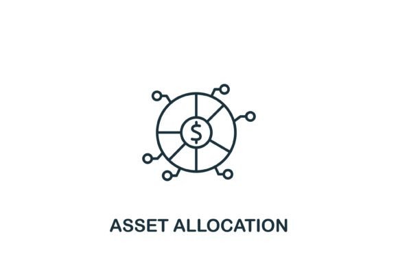 Asset Allocation Icon: A Modern Graphic for Web and Editorial Design