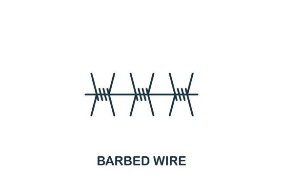 Barbed Wire Icon for Local Business Branding