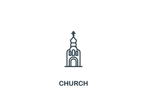 Church Icon: A Versatile Graphic Asset for Design Projects
