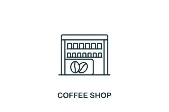 Coffee Shop Icon for Crafting and Graphics