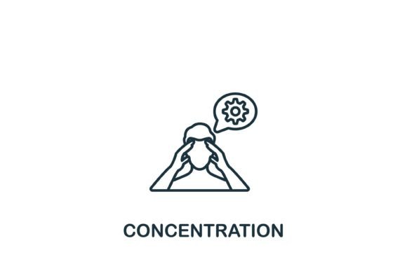 Concentration Icon: A Modern Graphic Asset for Blog and Web Design