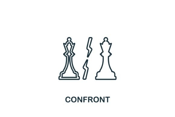 Confront Icon: A Bold Graphic for Handmade Projects