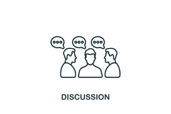 Discussion Icon: A Modern Graphic Asset for Editorial and Web Design