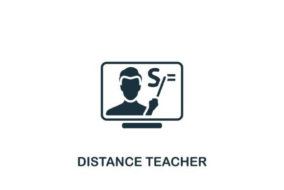 Distance Teacher Icon for Digital Product Creators