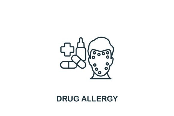 Drug Allergy Icon for Small Business Branding