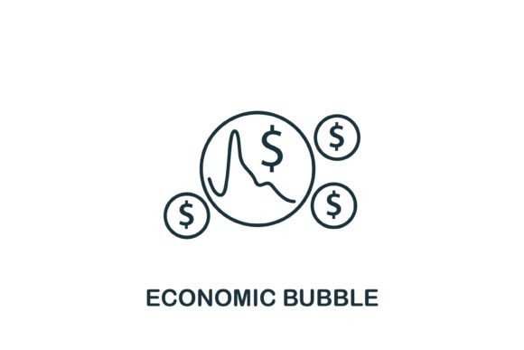 Economic Bubble Icon: A Versatile Graphic for Modern Web Design