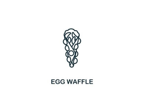 Egg Waffle Icon – A Versatile Graphic for Local Branding