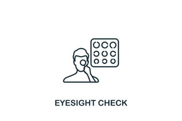 Eyesight Check Icon – A Versatile Graphic for Modern Design