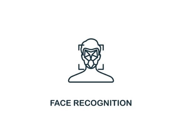 Face Recognition Icon for Modern Graphics and Icons