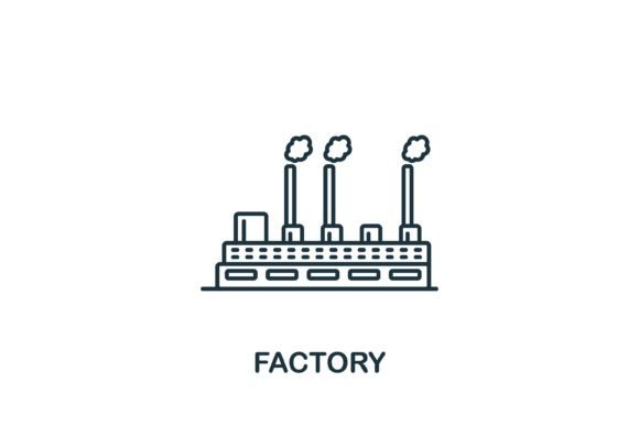 Factory Icon – A Versatile Graphic Design Asset for Handmade Creations