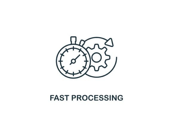 Fast Processing Icon for Handmade Graphics and Icons
