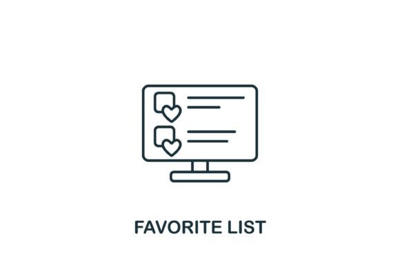 Favorite List Icon – A Versatile Graphic for Branding and Marketing