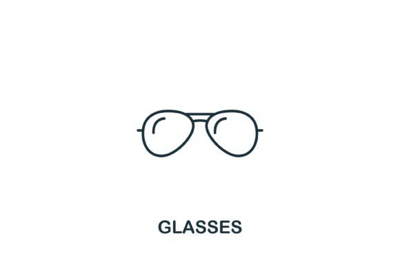 Glasses Icon for Local Business Graphics