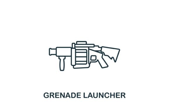 Grenade Launcher Icon for Modern Graphics and Icons
