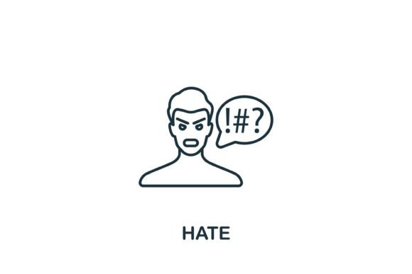 Hate Icon – A Versatile Graphic for Branding and Marketing