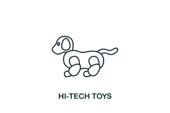 Hi-Tech Toys Icon: A Modern Graphic Asset for Digital Publishing