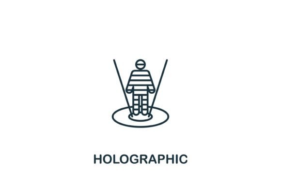 Holographic Icon: A Modern Graphic for Web and Editorial Design