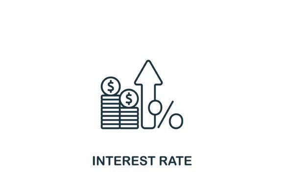 Interest Rate Icon for Local Business Graphics