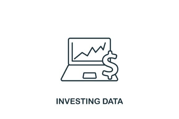 Investing Data Icon for Graphics and Icons