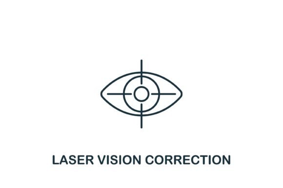 Laser Vision Correction Icon for Graphic Design