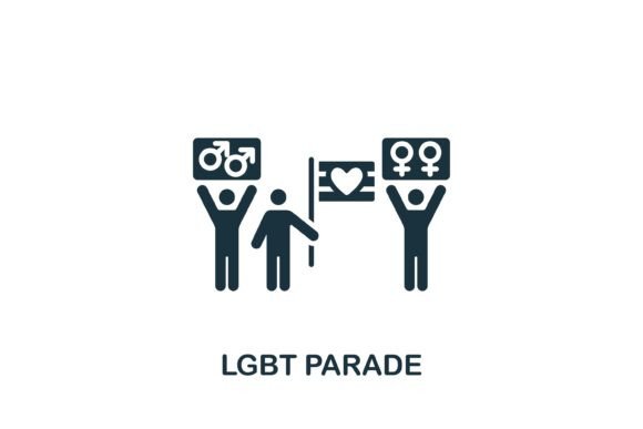 LGBT Parade Icon for Digital and Print Products