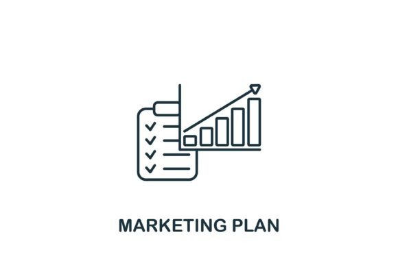 Marketing Plan Icon – A Versatile Graphic Asset for Web and Editorial Design