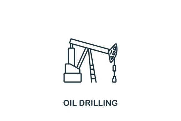 Oil Drilling Icon for Crafting and Design Projects
