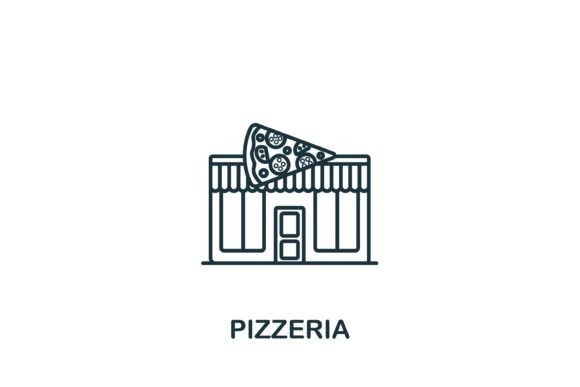 Pizzeria Icon for Modern Graphic Design
