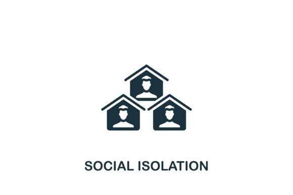 Social Isolation Icon – A Versatile Graphic for Modern Design