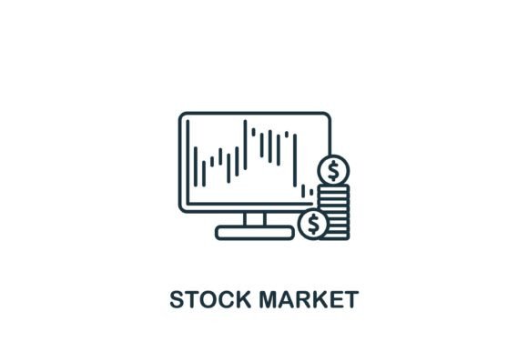 Stock Market Icon for Graphic Design Projects