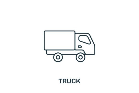 Truck Icon: A Modern Graphic for Web and Editorial Design
