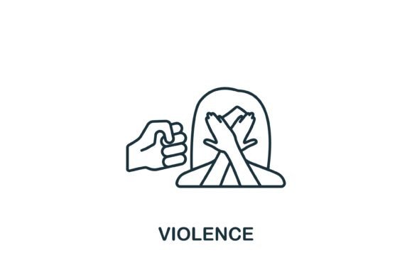 Violence Icon – A Powerful Graphic for Branding and Marketing